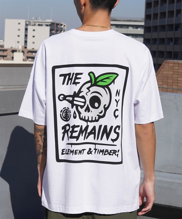 【マトメガイ対象】ELEMENT エレメント メンズ Tシャツ 半袖 TIMBER! バックプリント ビッグシルエット BE02A-242