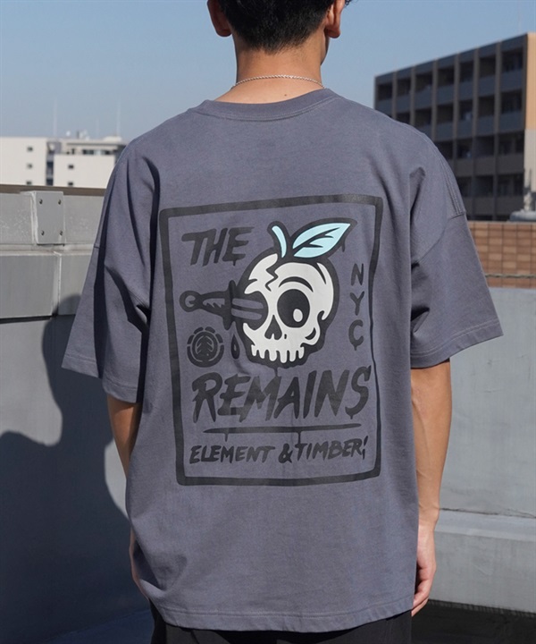 【マトメガイ対象】ELEMENT エレメント メンズ Tシャツ 半袖 TIMBER! バックプリント ビッグシルエット BE02A-242