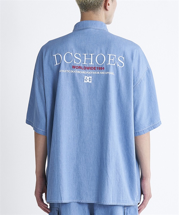 DC ディーシー メンズ 半袖シャツ バックロゴ 刺繍 ビッグシルエット セットアップ対応 DSH242001