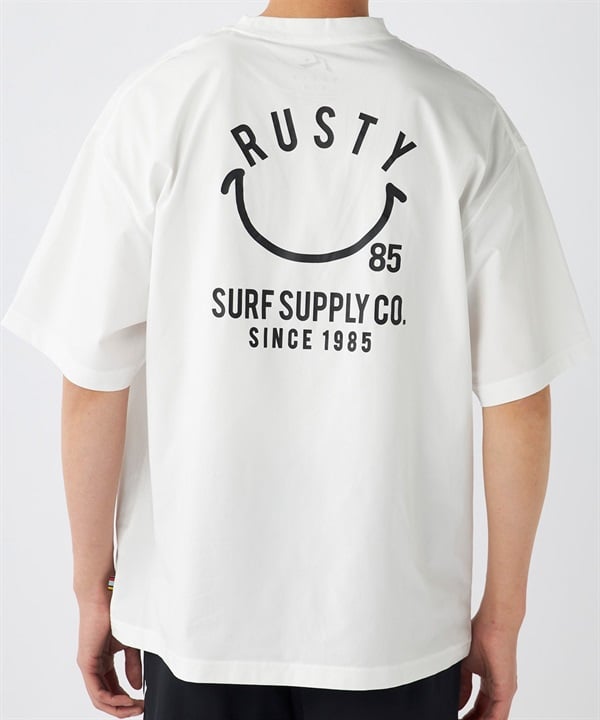RUSTY ラスティー メンズ ラッシュガード 半袖 Tシャツ バックプリント ユーティリティ 水陸両用 UVカット 914473
