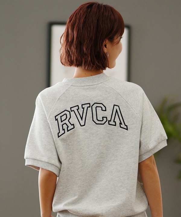 【マトメガイ対象】RVCA ルーカ ARCH RVCA SWEAT レディース 半袖 スウェット S S BE04C-211
