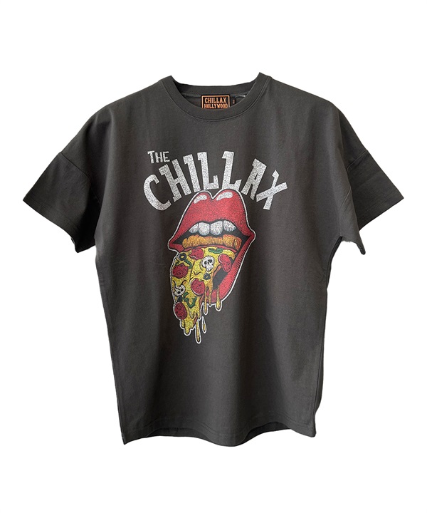 CHILLAX チラックス キッズ Tシャツ 半袖 バンド風 ピグメント加工 ヴィンテージ風 オーバーサイズ 242CL3ST192