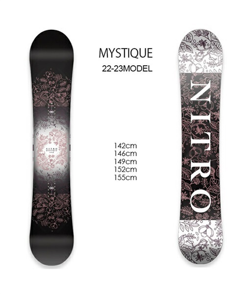スノーボード 板 レディース NITRO ナイトロ MYSTIQUE 22-23モデル 