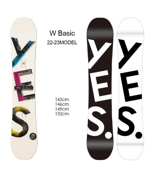 スノーボード 板 レディース YES. イエス W Basic 22-23モデル 