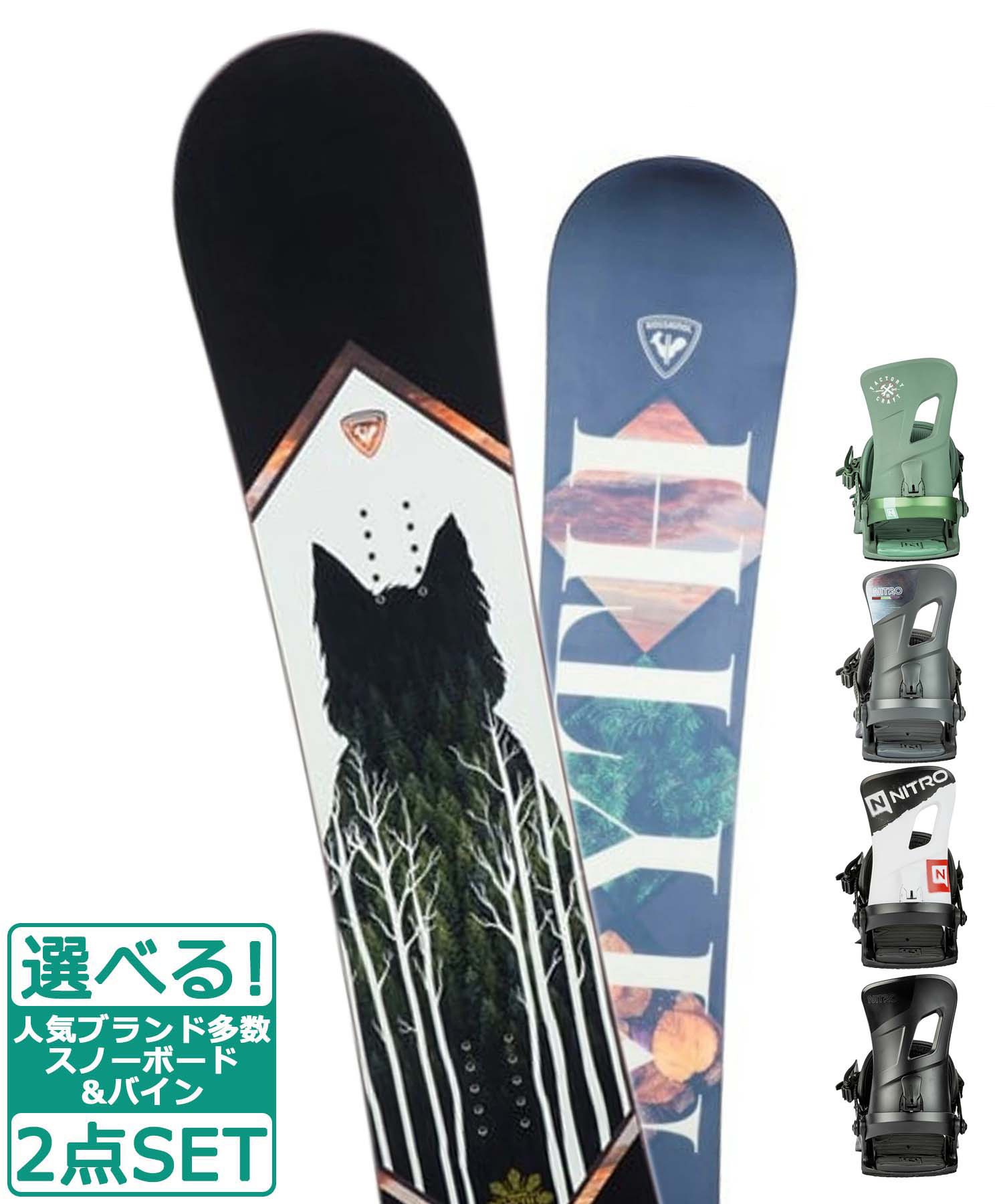 ☆スノーボード＋バインディング 2点セット ROSSIGNOL ロシニョール MYTH NITRO ナイトロ RAMBLER 23-24モデル ムラサキスポーツ(144cm-BK-M)