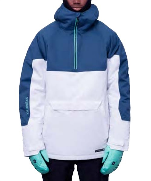 スノーボード ウェア ジャケット ユニセックス 686 シックスエイトシックス M2W116 RENEWAL INSULATED 23-24モデル KK A26(WHITEORIONBLUE-S)