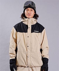 REPUBLIC リパブリック スノーボード ウェア ジャケット ユニセックス 36 CHAMBERS JACKET 23-24モデル KK H5(Khaki-S)