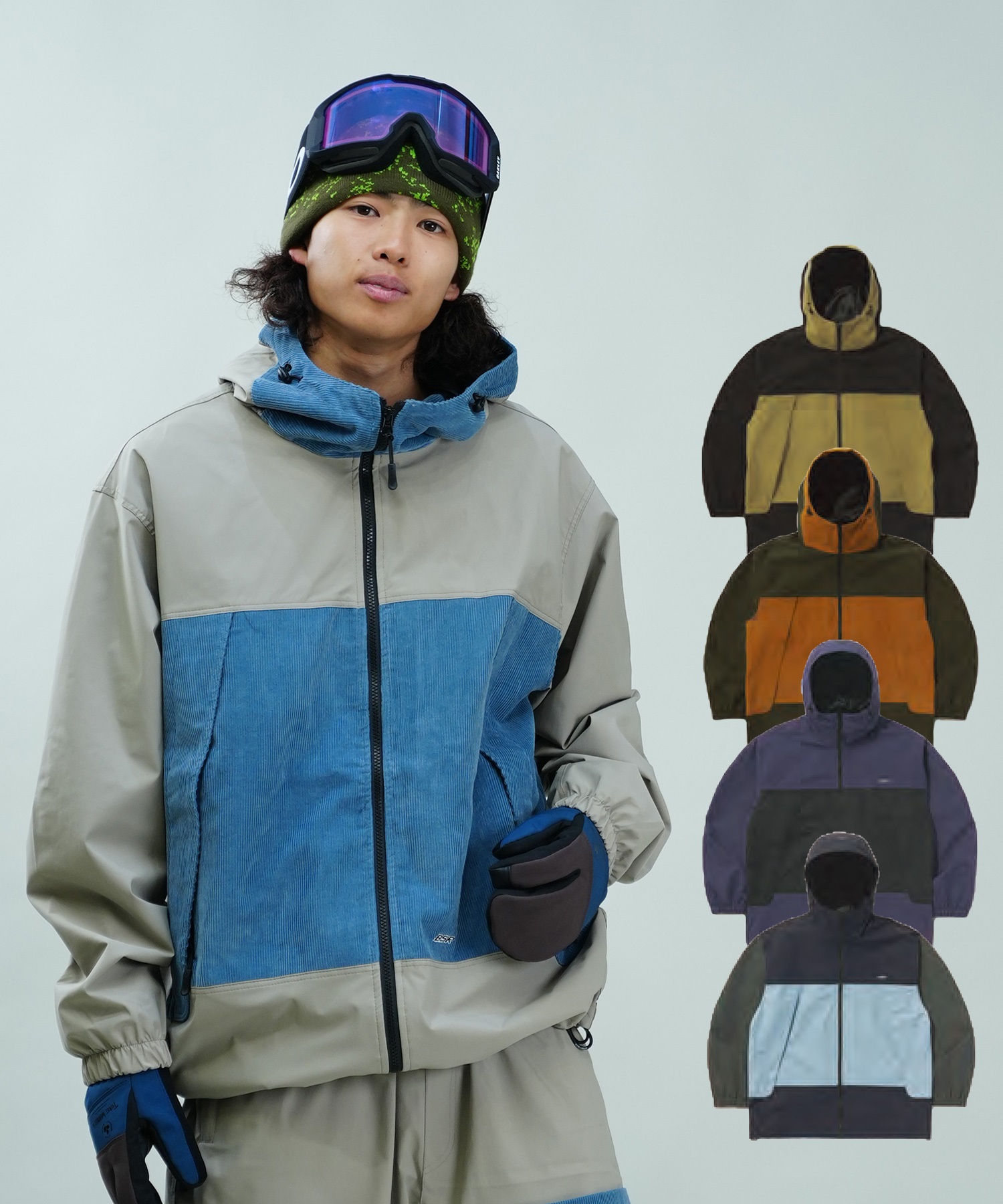 BSRABBIT ビーエスラビット スノーボード ウェア ジャケット ユニセックス MMM HF WINDBREAKER HOODED JACKET  24-25モデル スノーボードジャケット｜ムラサキスポーツオンラインストア 通販