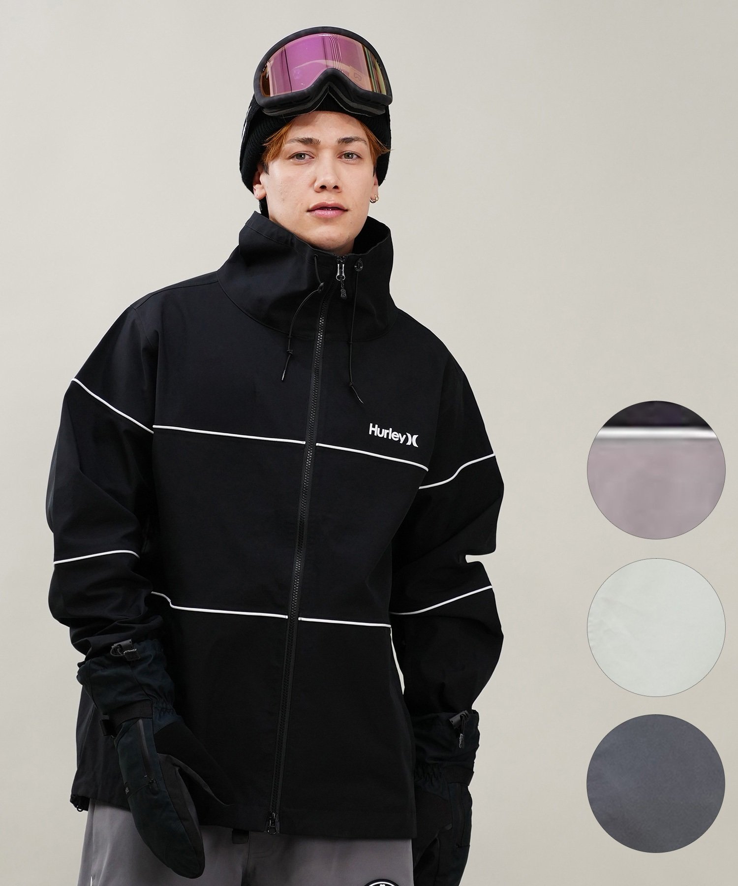 HURLEY ハーレー スノーボード ウェア ジャケット ユニセックス HBC SNOW TRACK JK ムラサキスポーツ 24-25モデル LL I20(BLK-S)