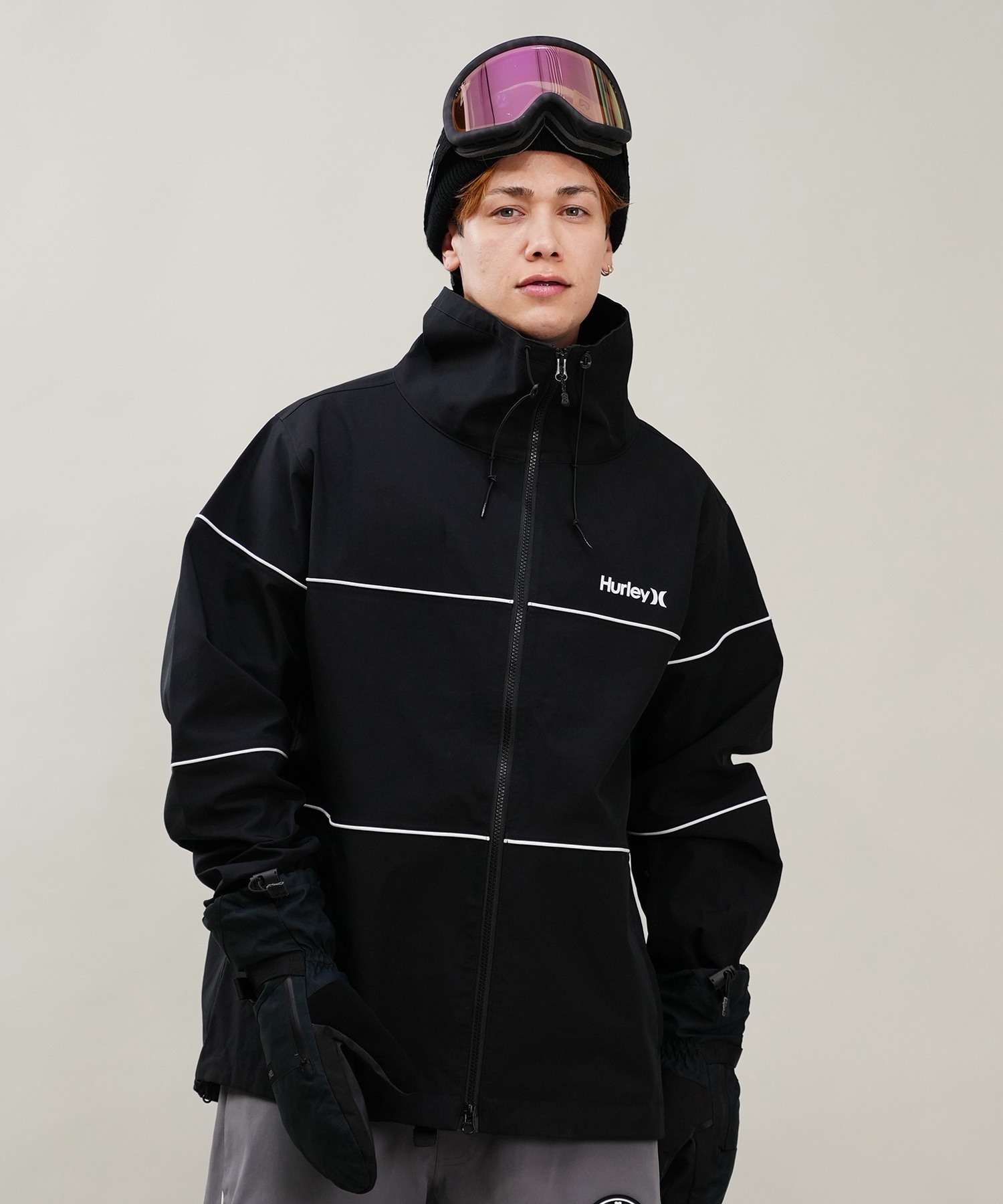 HURLEY ハーレー スノーボード ウェア ジャケット ユニセックス HBC SNOW TRACK JK ムラサキスポーツ 24-25モデル LL I20(BLK-S)