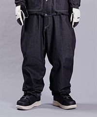 REPUBLIC リパブリック スノーボード ウェア パンツ ユニセックス BAGGY DENIM PANTS 23-24モデル KK H5(Black-S)