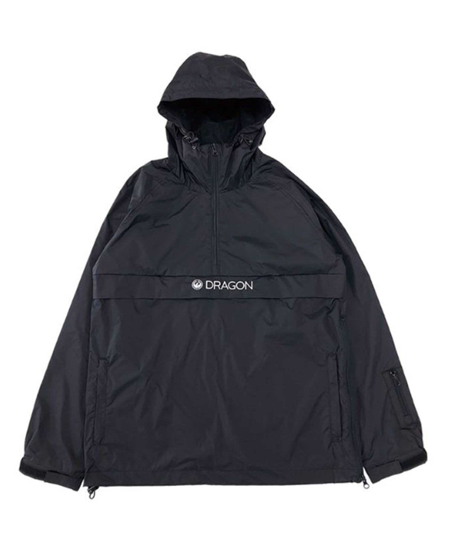 スノーボード ウェア インナーウェア ユニセックス DRAGON ドラゴン ANORAK RAGLAN ムラサキスポーツ 23-24モデル KK K9(BLACK-M)