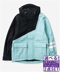 ☆スノーボードウェア 2点セット ジャケット パンツ 上下 Hurley ハーレー BLOCK PARTY SNOW JK SNOW CARGO PT 23-24モデル ムラサキスポーツ(【Jacket】LTL-M-【Pants】WHT-M)