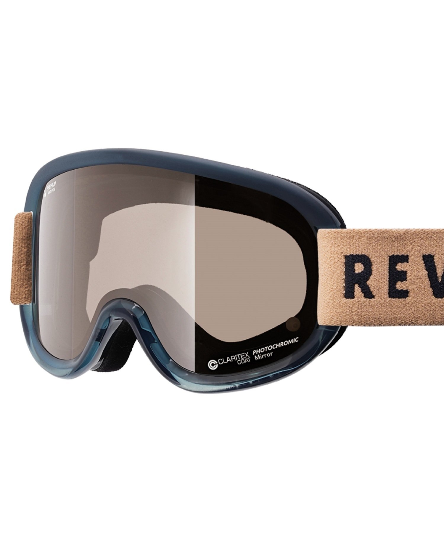 スノーボード ゴーグル ユニセックス REVOLT リボルト 平面レンズ 調光レンズ SUPER LIGHT FRAME ムラサキスポーツ 23-24モデル KK L8(BROWNMIRROR/CLEARPHO-F)