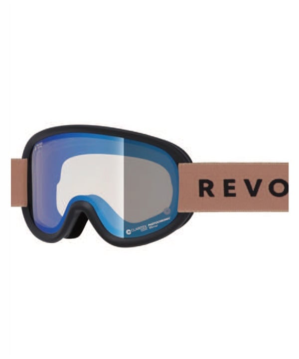 REVOLT リボルト スノーボード ゴーグル ユニセックス 調光レンズ 平面レンズ SUPER LIGHT FRAME R25MBK ムラサキスポーツ 24-25モデル LL J17