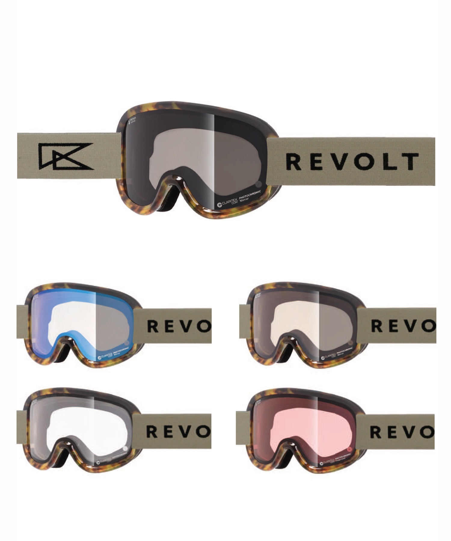 REVOLT リボルト スノーボード ゴーグル ユニセックス 調光レンズ 平面レンズ SUPER LIGHT FRAME R25TOR ムラサキスポーツ 24-25モデル LL J17(BGP-ONESIZE)