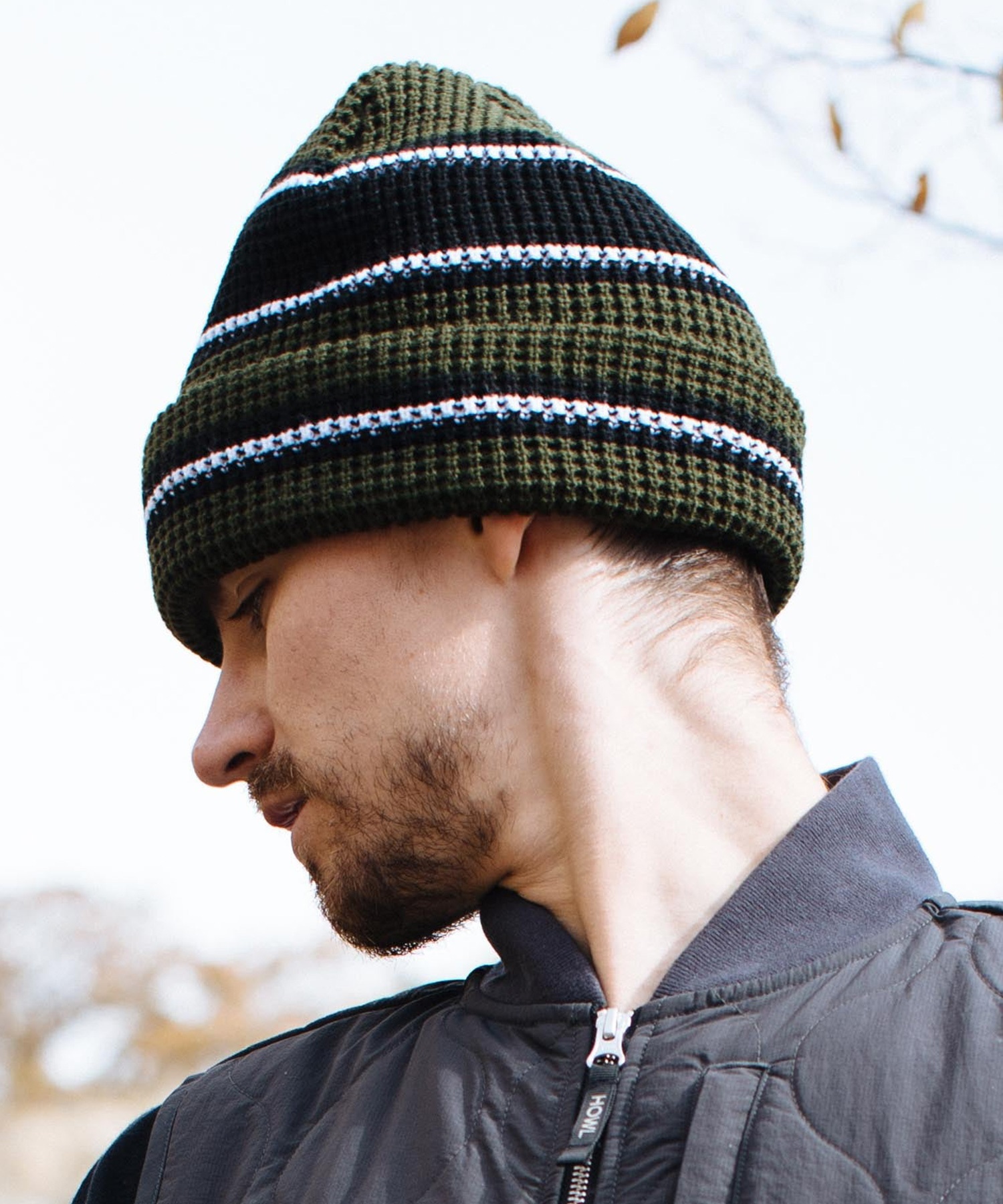 スノーボード ビーニー ユニセックス HOWL ハウル STRIPE BEANIE 11017241180103 ムラサキスポーツ 23-24モデル KK K4(BLACK-OS)