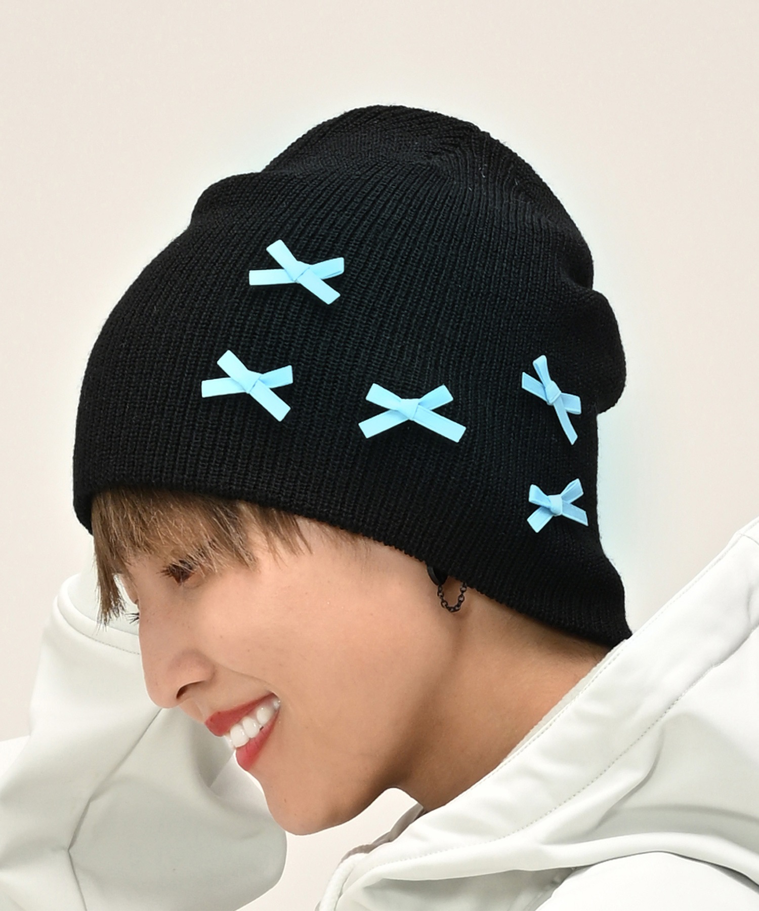 スノーボード ビーニー レディース 6KNOT シックスノット MINI BOW BEANIE 6KKC0201 ムラサキスポーツ 23-24モデル KX L15(BK/BL-ONESIZE)