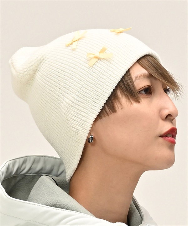 スノーボード ビーニー レディース 6KNOT シックスノット MINI BOW BEANIE 6KKC0201 ムラサキスポーツ 23-24モデル KX L15