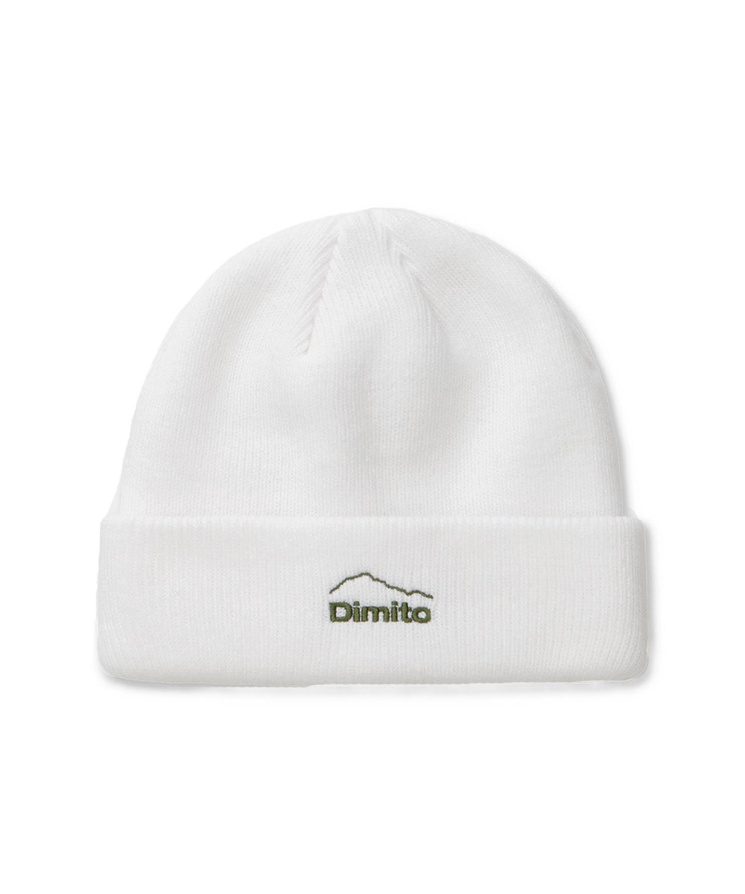 DIMITO ディミト スノーボード ビーニー ユニセックス DMT LOGO BEANIE ムラサキスポーツ 24-25モデル LL J3(WHITE-ONESIZE)