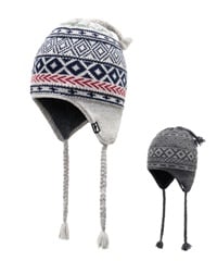 DIMITO ディミト スノーボード ビーニー ユニセックス HAE EAR FLAP BEANIE ムラサキスポーツ 24-25モデル LL J3(WHITE-ONESIZE)