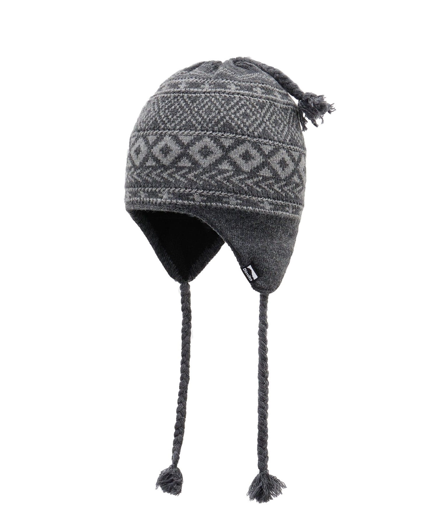 DIMITO ディミト スノーボード ビーニー ユニセックス HAE EAR FLAP BEANIE ムラサキスポーツ 24-25モデル LL J3(BLACK-ONESIZE)