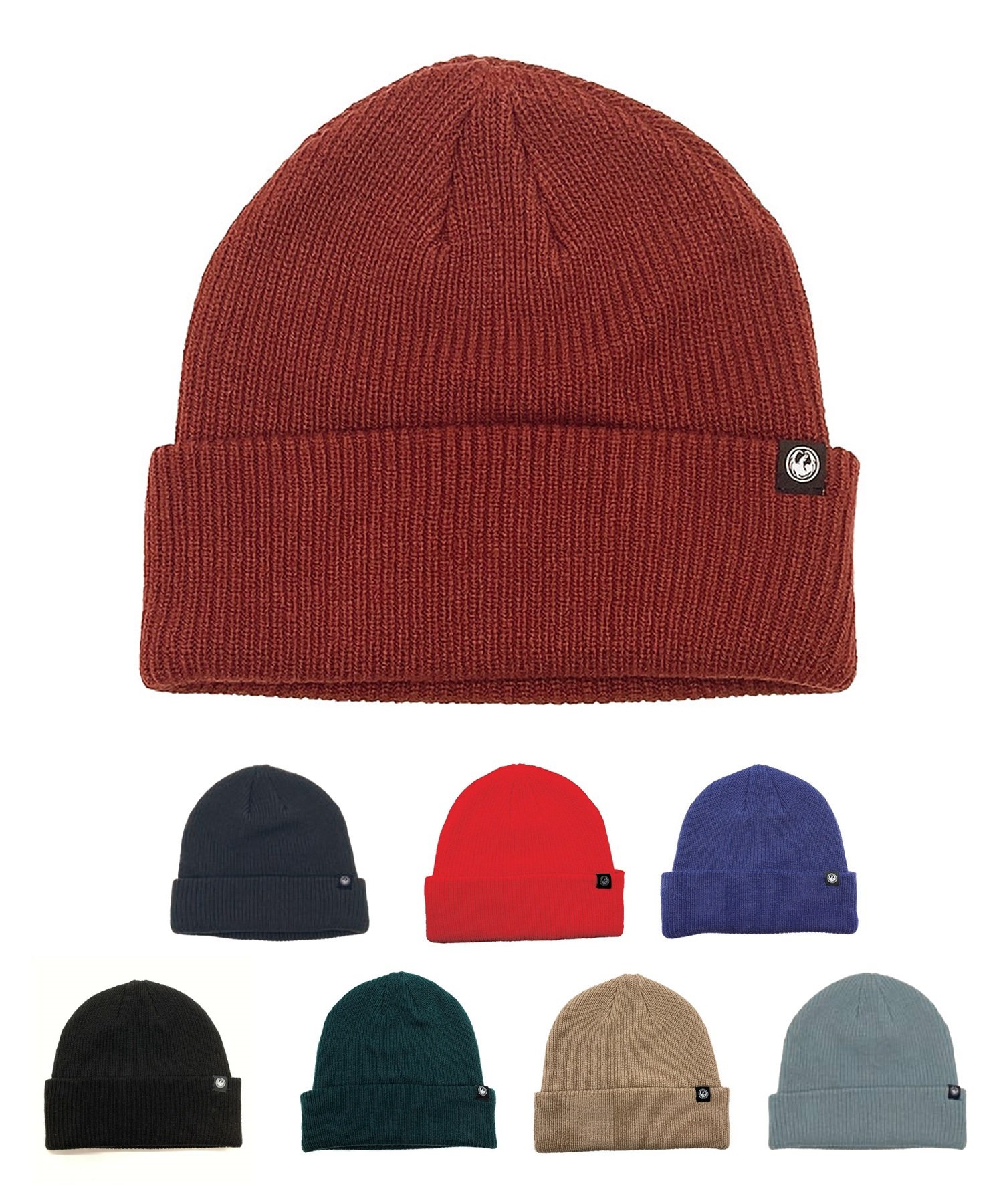 DRAGON ドラゴン スノーボード ビーニー ユニセックス ニット帽 WATCH BEANIE ムラサキスポーツ 24-25モデル LL J24(BLK-ONESIZE)