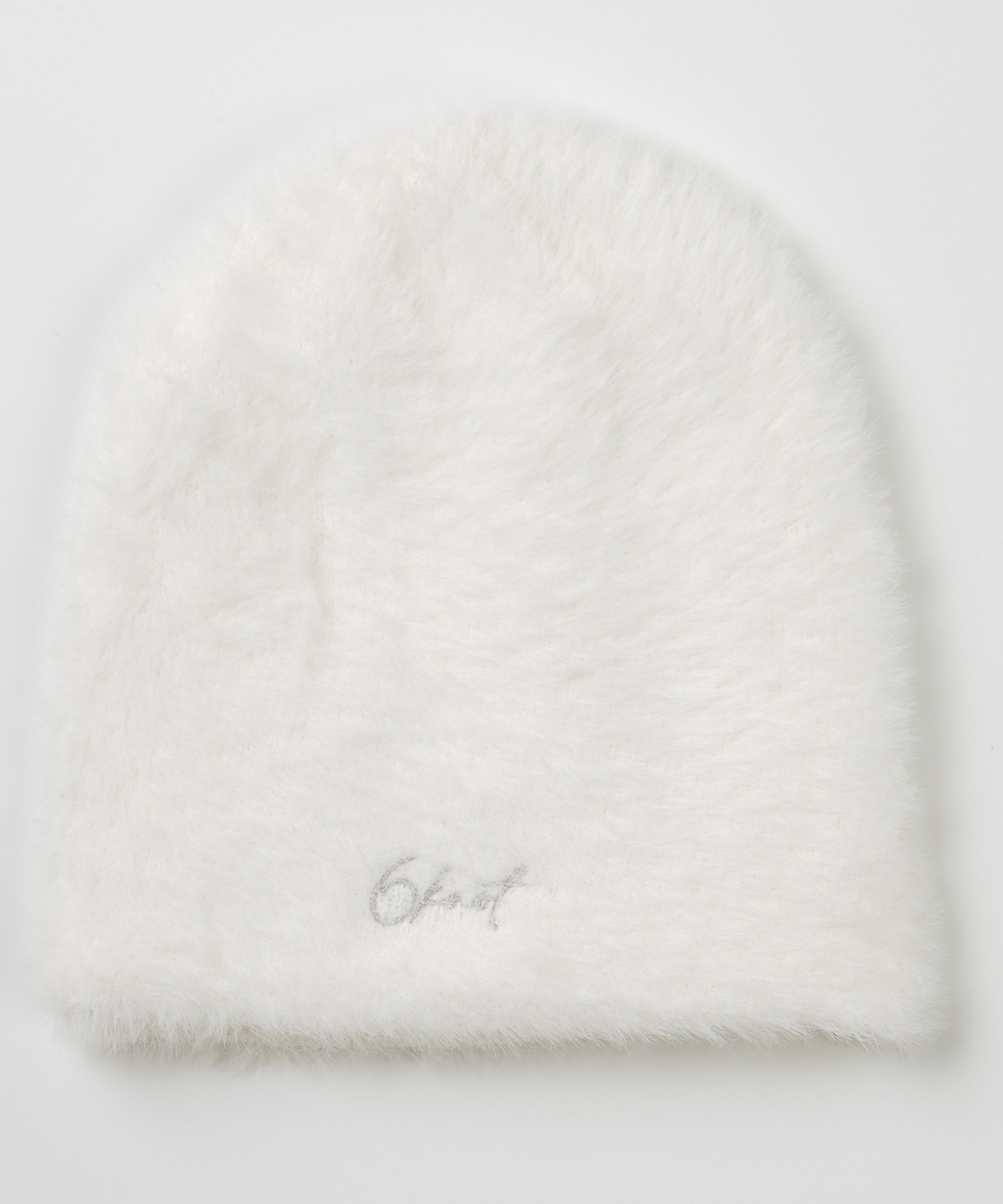 6KNOT シックスノット スノーボード ビーニー レディース ニット帽 SHAGGY BEANIE ムラサキスポーツ 24-25モデル LX J24(WHITE-ONESIZE)