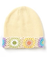 6KNOT シックスノット スノーボード ビーニー レディース ニット帽 CROCHET BEANIE ムラサキスポーツ 24-25モデル LX J24(IVORY-ONESIZE)