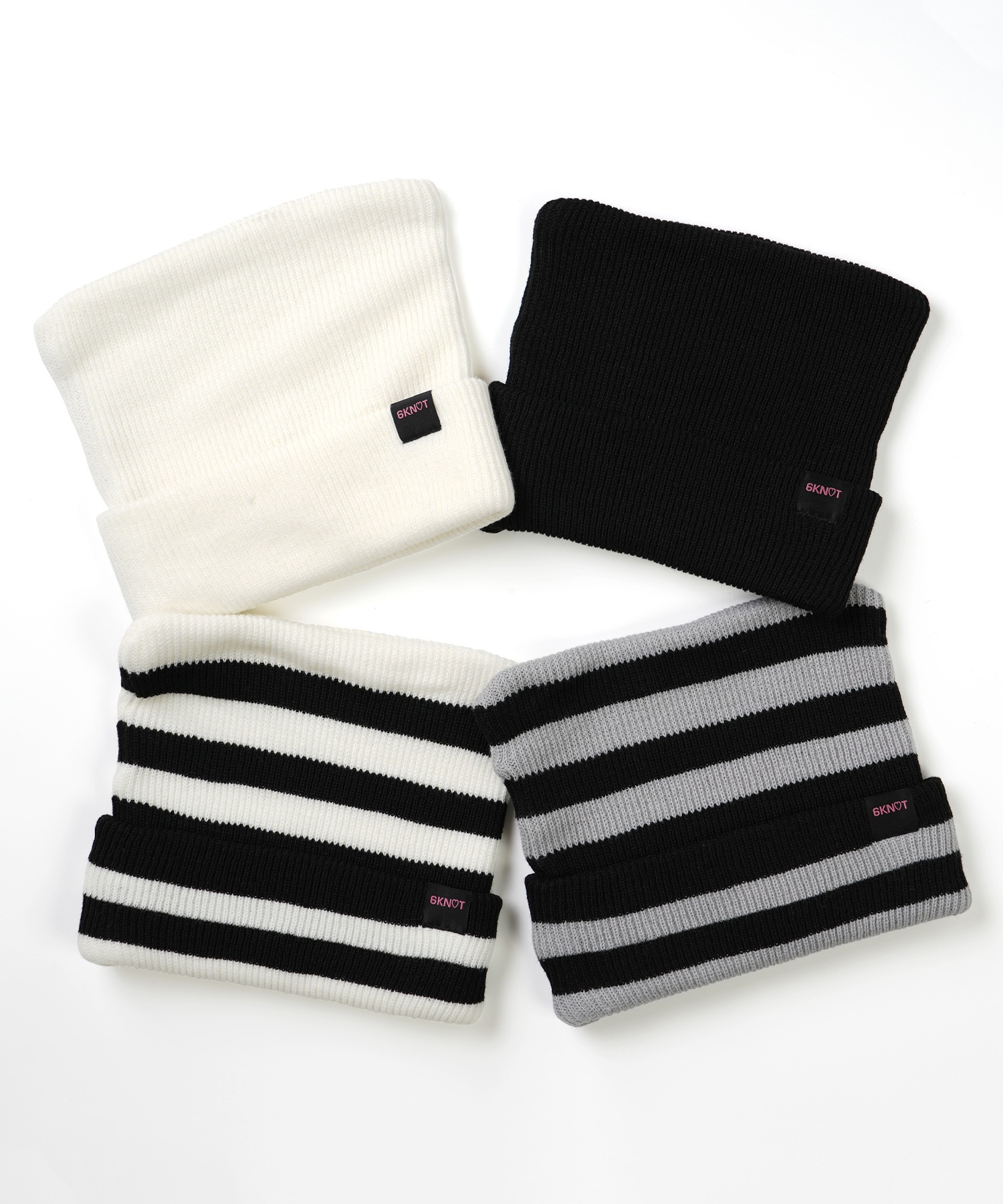 6KNOT シックスノット スノーボード ビーニー レディース ニット帽 KITTEN BEANIE ムラサキスポーツ 24-25モデル LX J24(WHITE-ONESIZE)