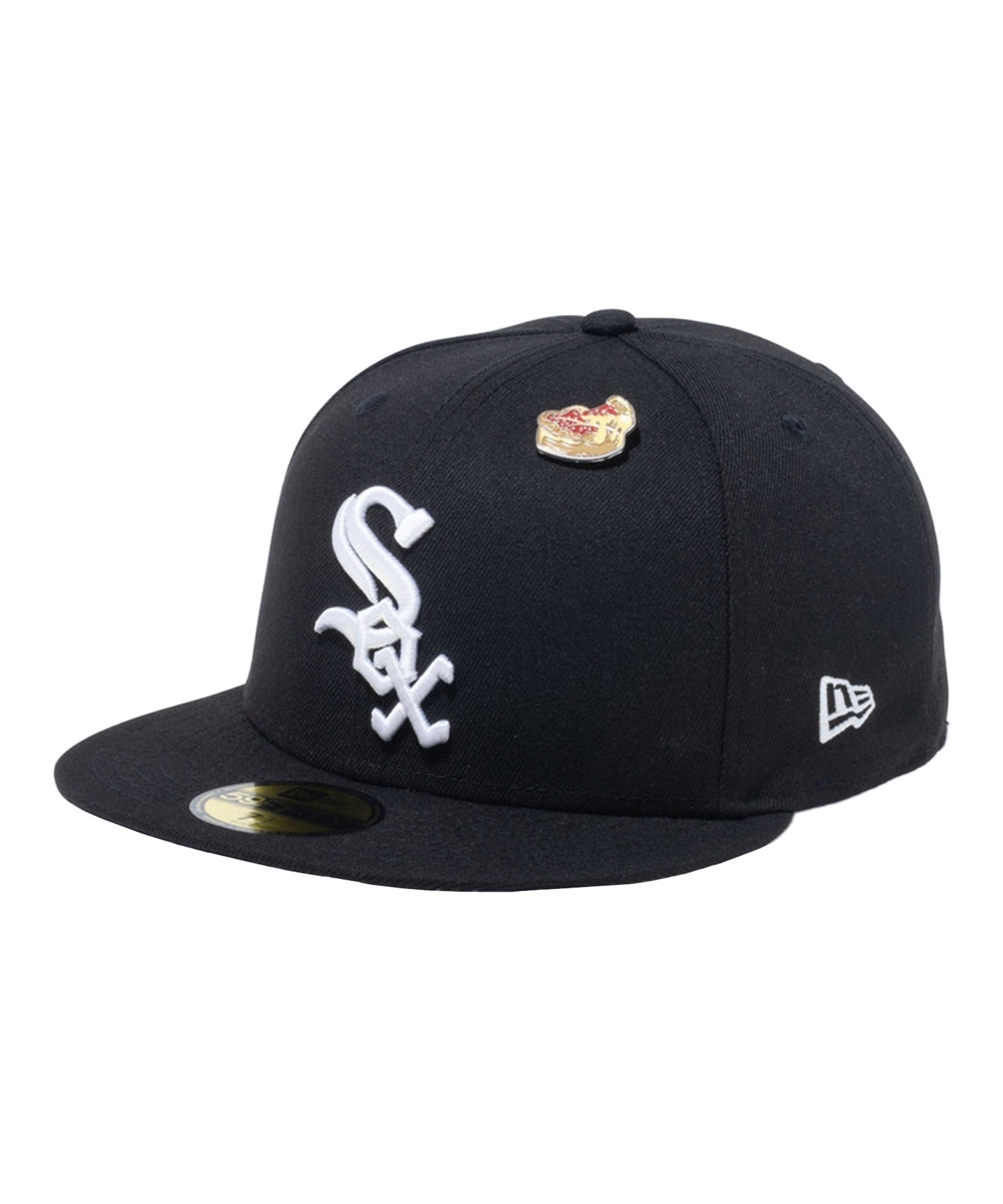 NEW ERA ニューエラ 59FIFTY Local Dishes シカゴ・ホワイトソックス シカゴピザ ブラック キャップ 帽子 14109912(BLK-7)