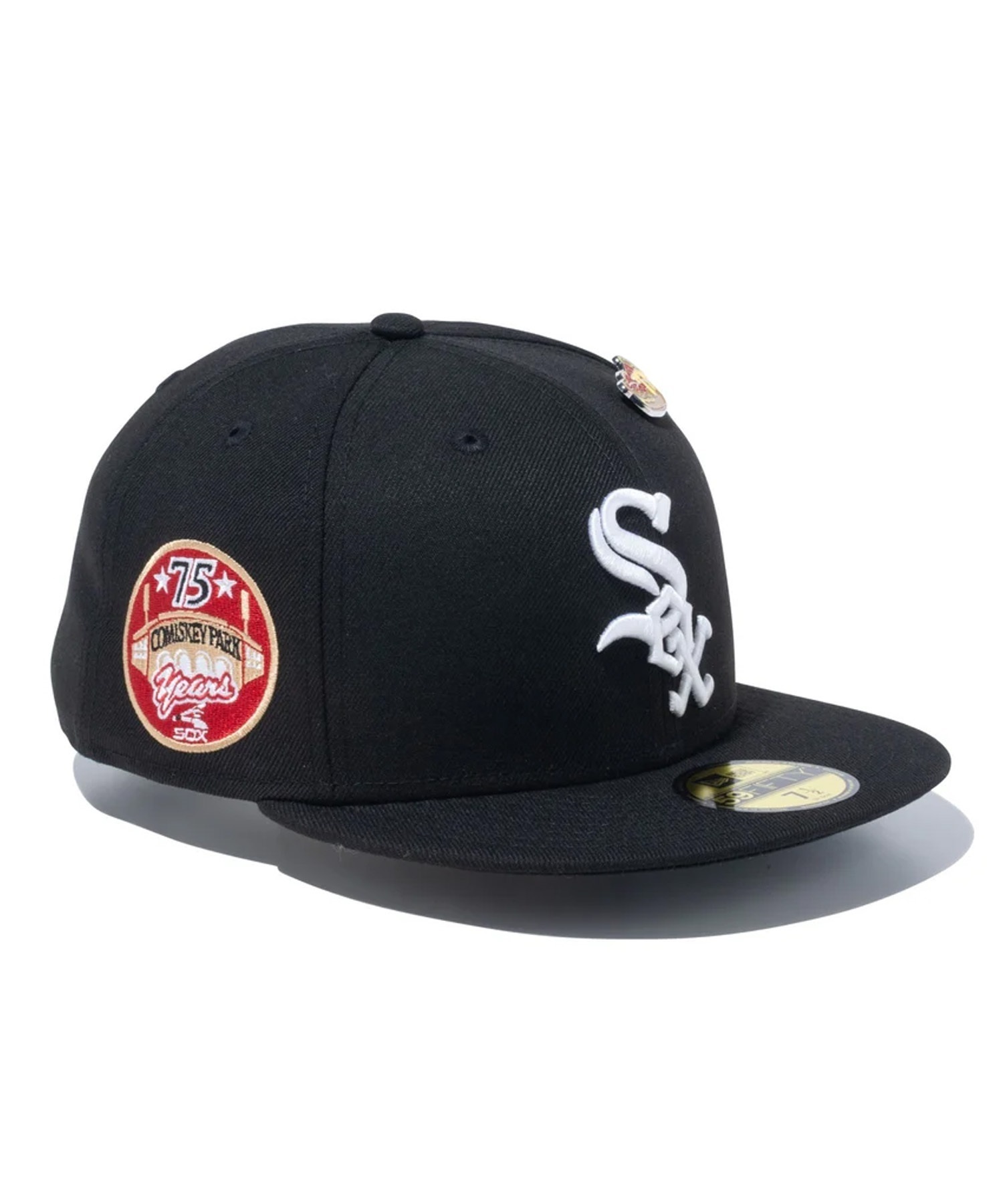 NEW ERA ニューエラ 59FIFTY Local Dishes シカゴ・ホワイトソックス シカゴピザ ブラック キャップ 帽子 14109912(BLK-7)