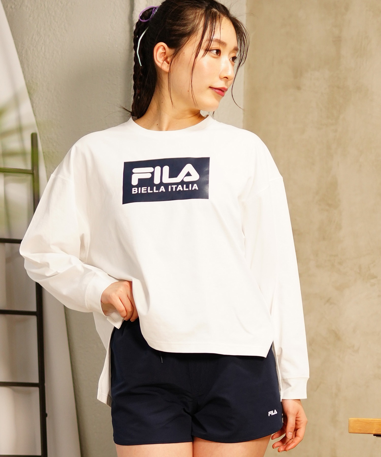 FILA/フィラ 324050 レディース 水着  4点セット(NV-7号)