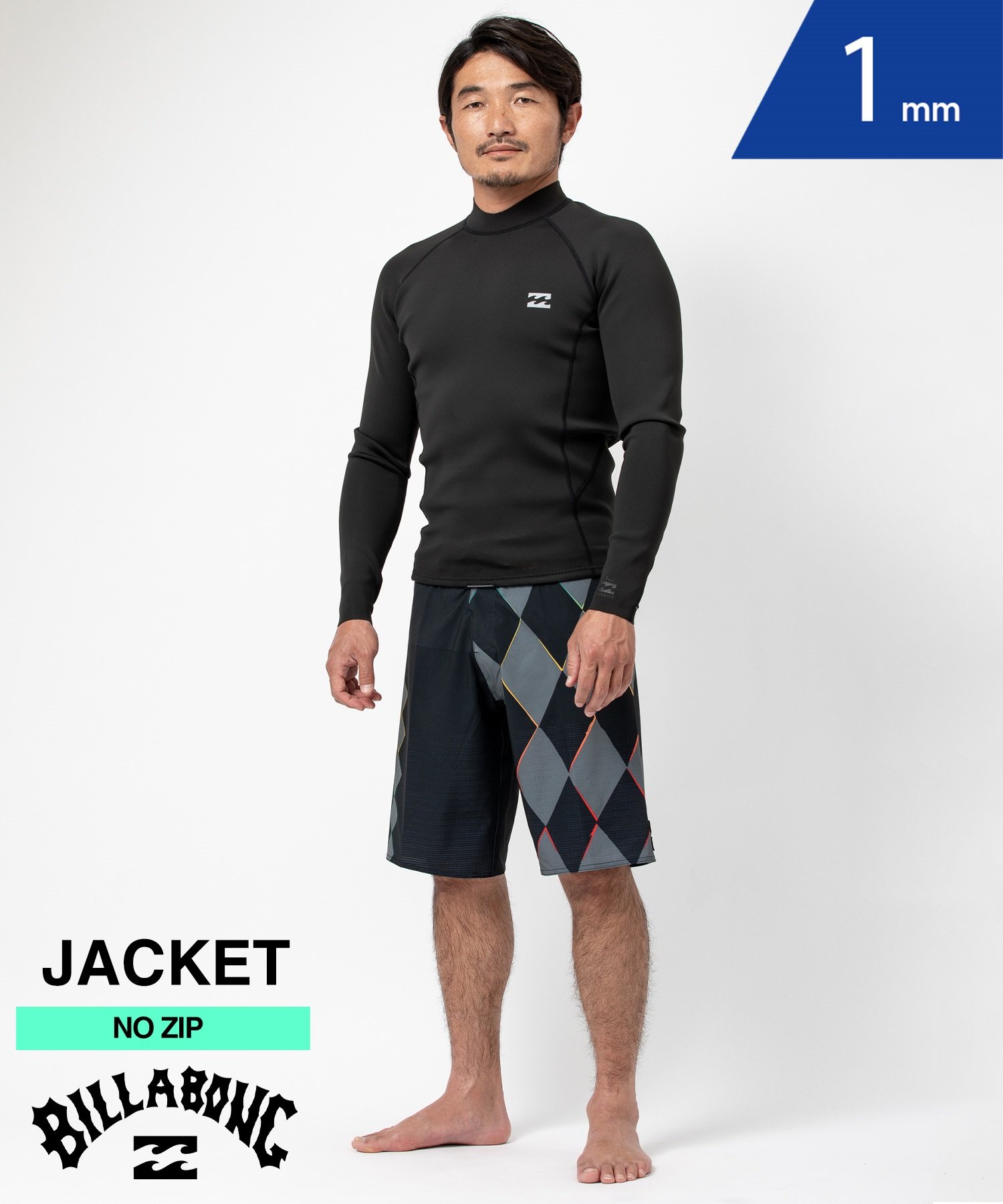 BILLABONG ビラボン LJK NZ ABSOLUTE 1X1ｍｍ BE011-881 メンズ ウェットスーツ ジャケット ムラサキスポーツ(BLK-M)