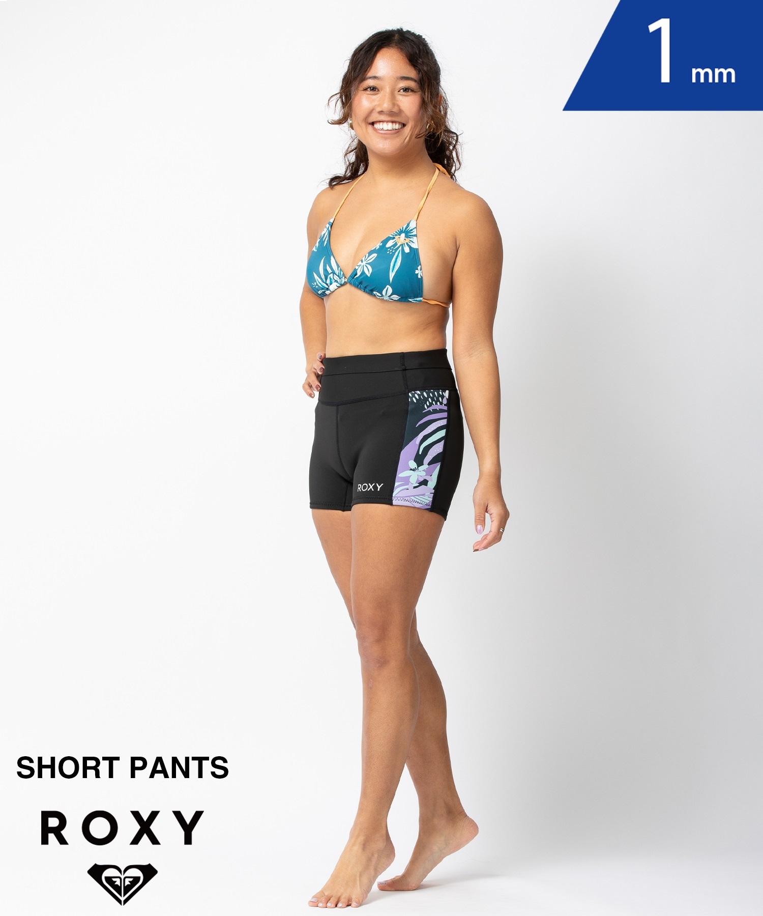 ROXY ロキシー S P WATER SHORT FL 1mm RWT241711 レディース ウェットパンツ ショートパンツ ムラサキスポーツ(BLK-M)