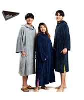 THREE WEATHER スリーウェザー DRY PONCHO 速乾 ソッカン ポンチョ お着替えポンチョ 薄手 吸水速乾 サーフィン サーフアクセサリー II G7(BK-F)