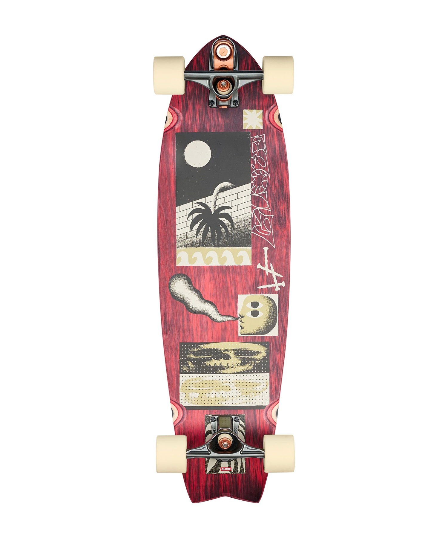 GLOBE グローブ カービング スケートボード 完成品 CHROMANTIC SURF SK LASTIN(RED-95)