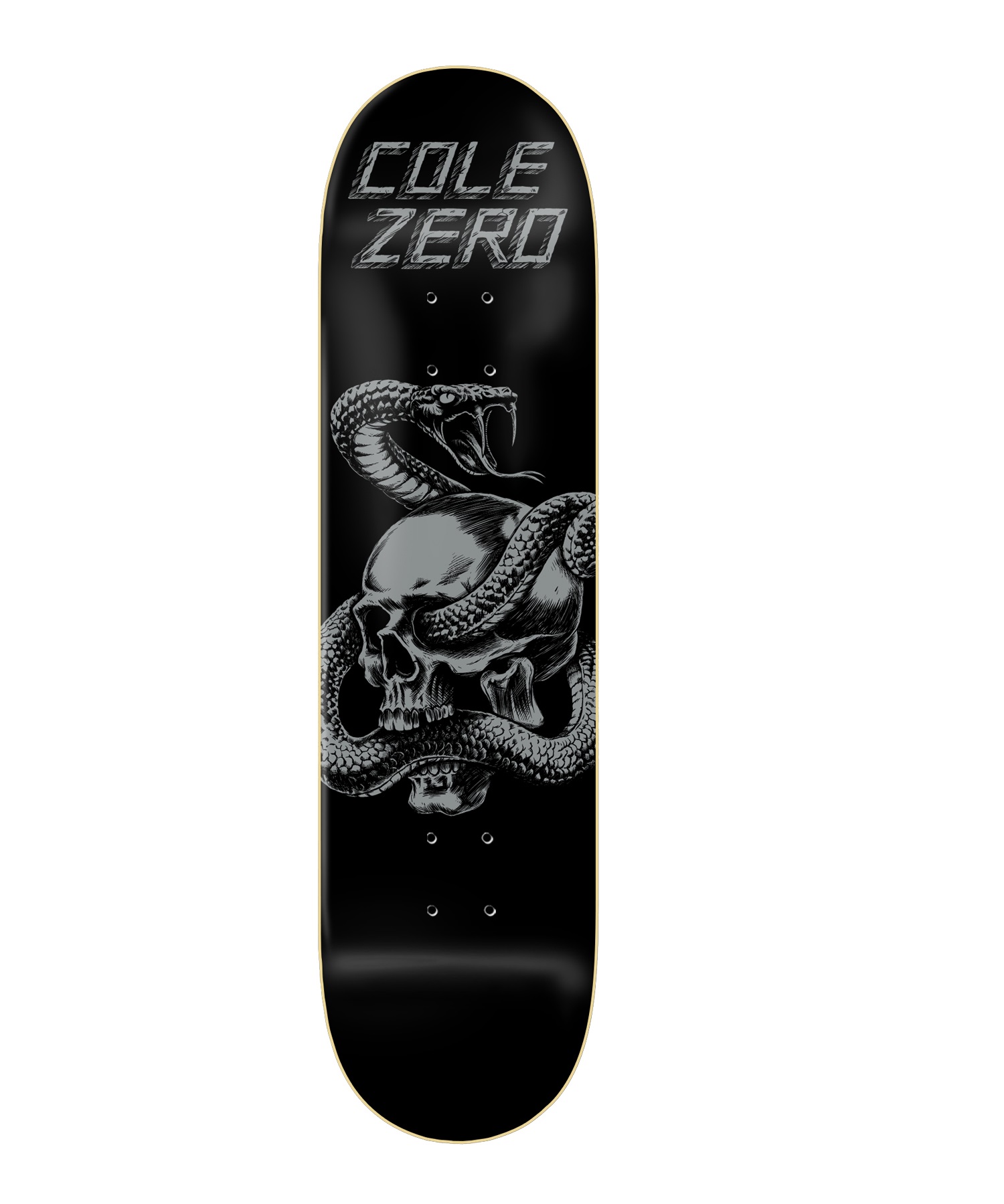 ZERO ゼロ スケートボード デッキ COLE SKULL & SNAKE D6117 8.0inch 
