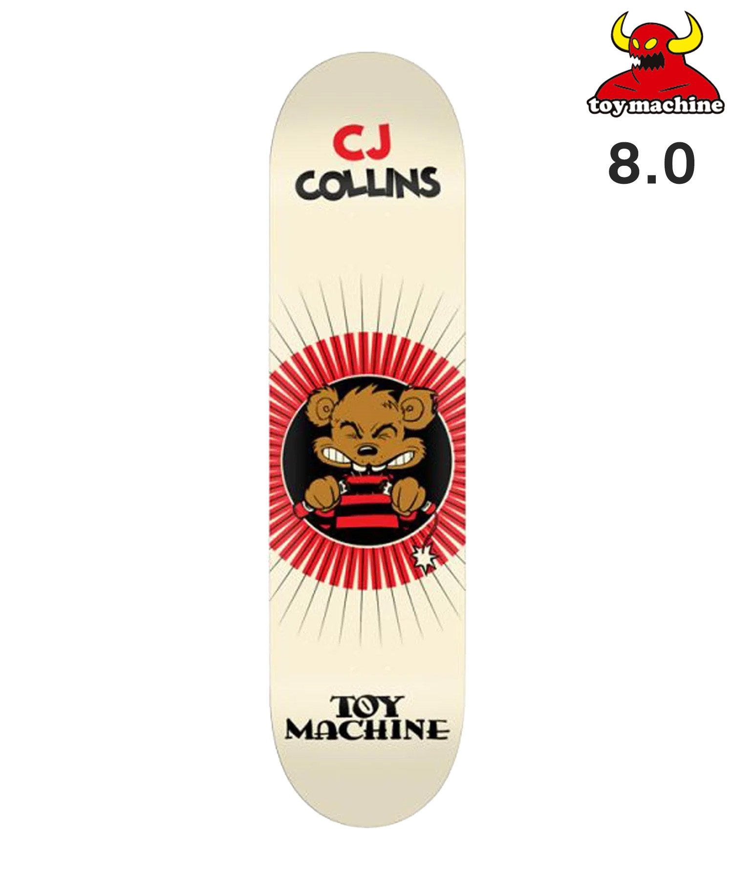 TOY MACHINE トイマシーン スケートボード デッキ 8.0inch COLLINS TOONS  スケートボード｜ムラサキスポーツオンラインストア 通販