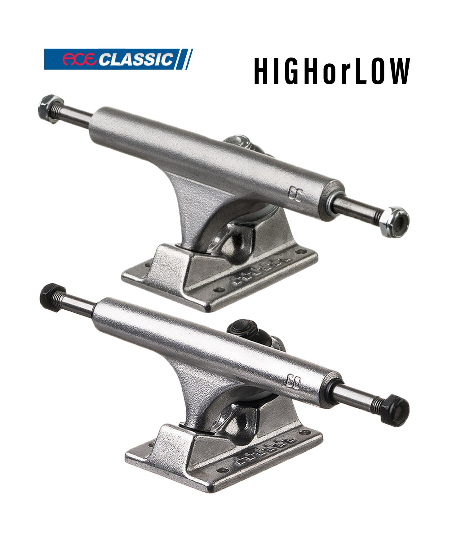 ACE TRUCKS エース トラック スケートボード トラック CLASSIC TRUCK HIGH LOW(HIGH-00)