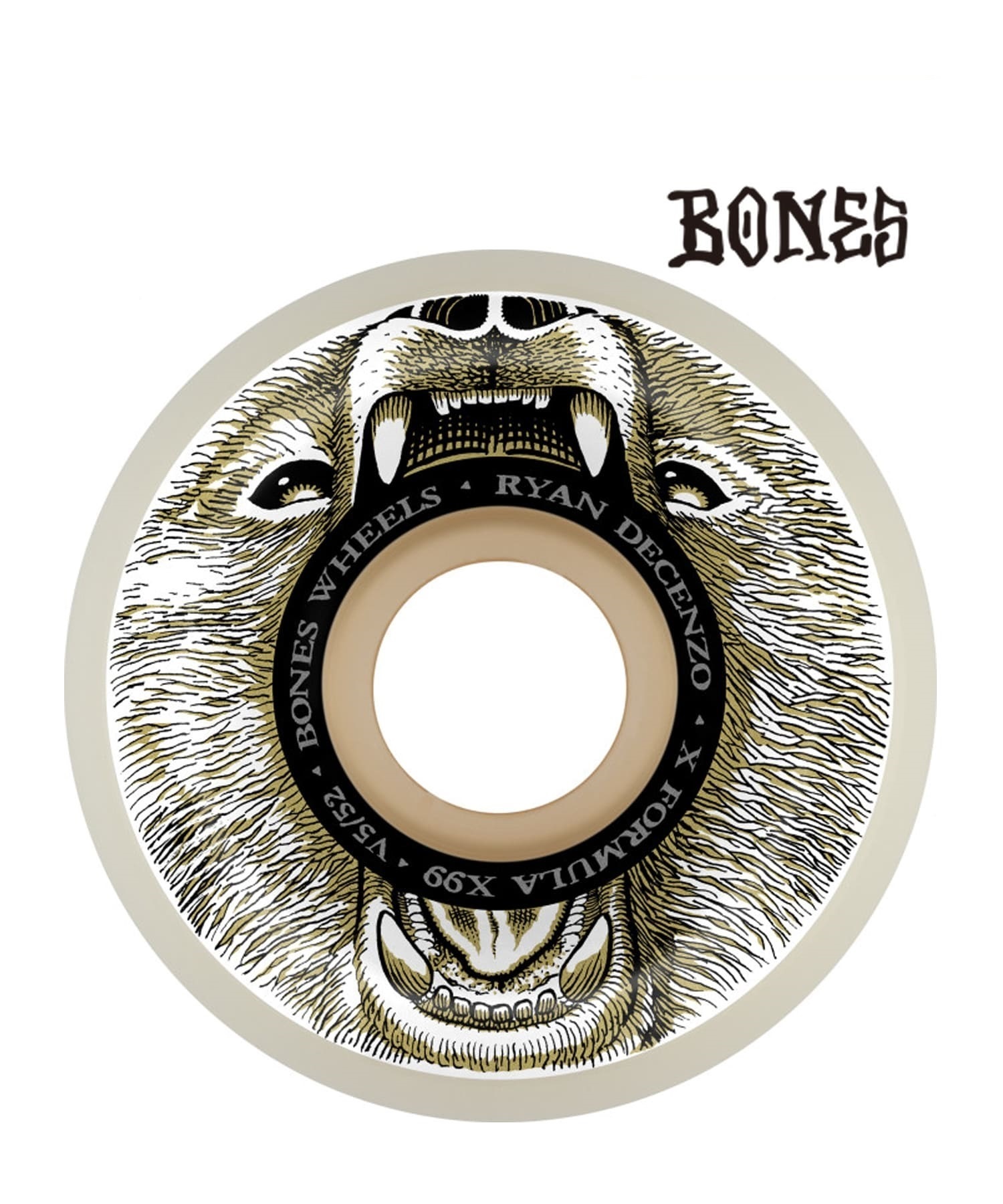 BONES WHEELS ボーンズ ウィール スケートボード ウィール X-FORMULA DECENZO BEARGRILLS 52mm 99A V5(WT-52mm)