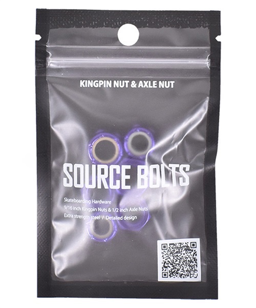 スケートボード パーツ ナット SOURCE BLOT ソースボルト KINGPIN NUT AXLE NUT キングピンナット アクセルナット II H7(PUR-F)