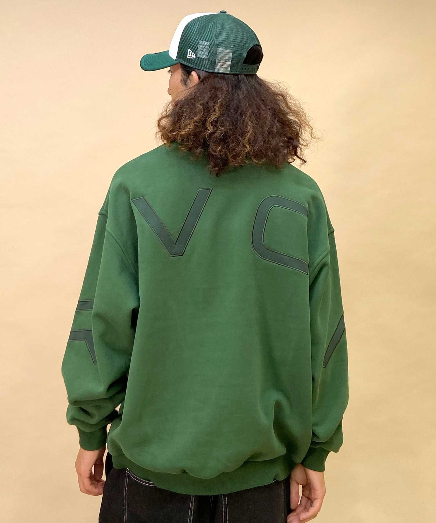 RVCA/ルーカ FAKE RVCA CR メンズ トレーナー クルーネック スウェット