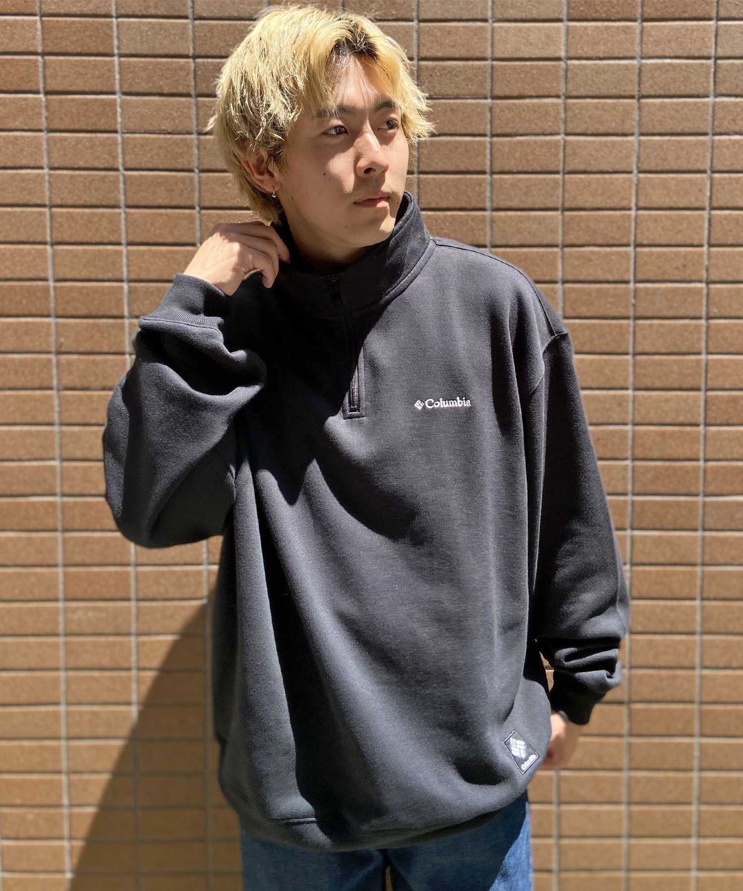 columbia/コロンビア SUNRISE EDGE HALF ZIP SWEATSHI トレーナー ハーフジップ裏起毛 ワンポイント 刺繍  UVカット PM4748 スウェット/トレーナー｜ムラサキスポーツオンラインストア 通販