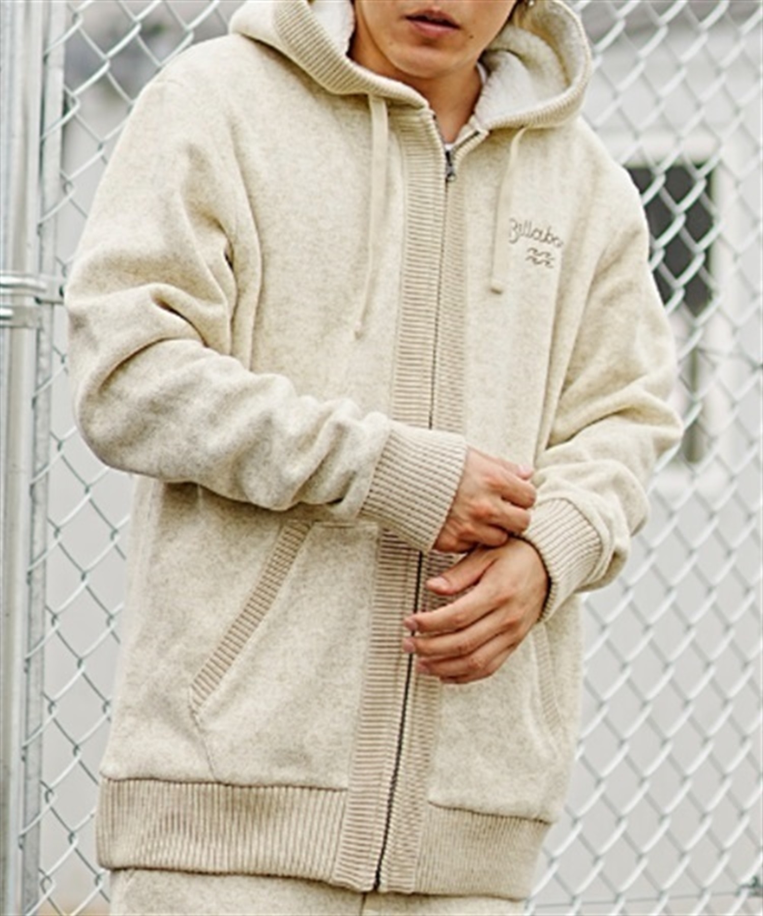 BILLABONG/ビラボン KNIT FLEECE ニット フリース ジップアップ パーカー 裏起毛 セットアップ対応 BD012-024(OFW-M)