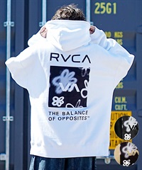 【クーポン対象】RVCA/ルーカ メンズ スクエア ロゴ オーバーサイズ クルーネック パーカー BD042-162