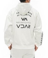 RVCA/ルーカ CHECKER HOODIE メンズ パーカー プルオーバー スウェット チェッカーフラッグ柄 市松模様 防風 撥水 セットアップ対応 BD042-048