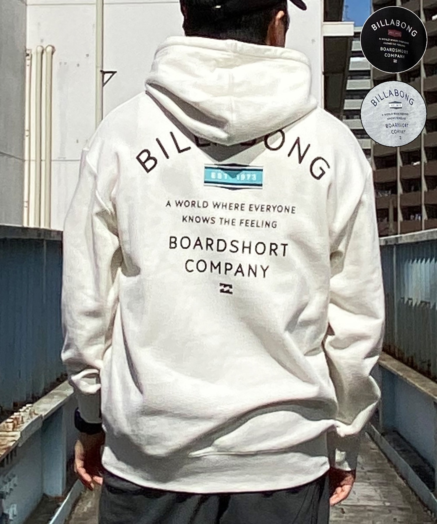 BILLABONG/ビラボン メンズ パーカー プルオーバー スウェット バックプリント 裏毛 BE011-019(GRH-M)