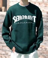 THRASHER/スラッシャー セーター バックワードロゴ ビックシルエット クルーネックニット 23MS-SW1 ムラサキスポーツ別注