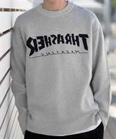 THRASHER/スラッシャー セーター バックワードロゴ ビックシルエット クルーネックニット 23MS-SW1 ムラサキスポーツ別注